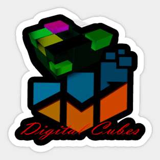 Digital Cubes Sticker